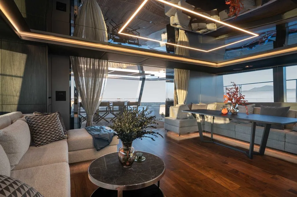Premium catamaran interior